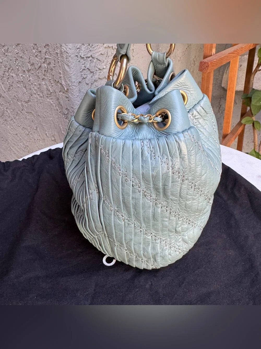 Chanel Paris-Greece Small Coco Pleats Bucket Bag